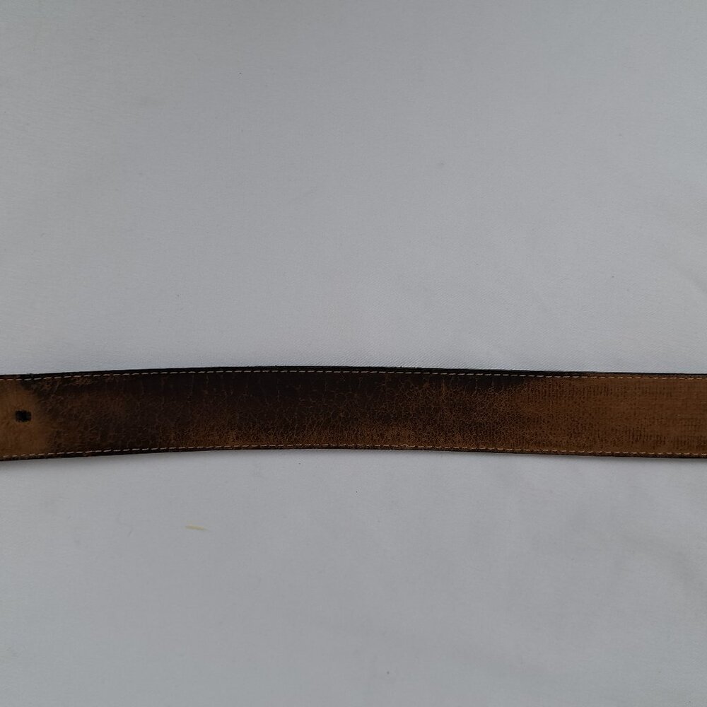 Tommy Bahama Leather & Woven Nylon Belt Size 38 Made in Spain - Picture 9 of 16